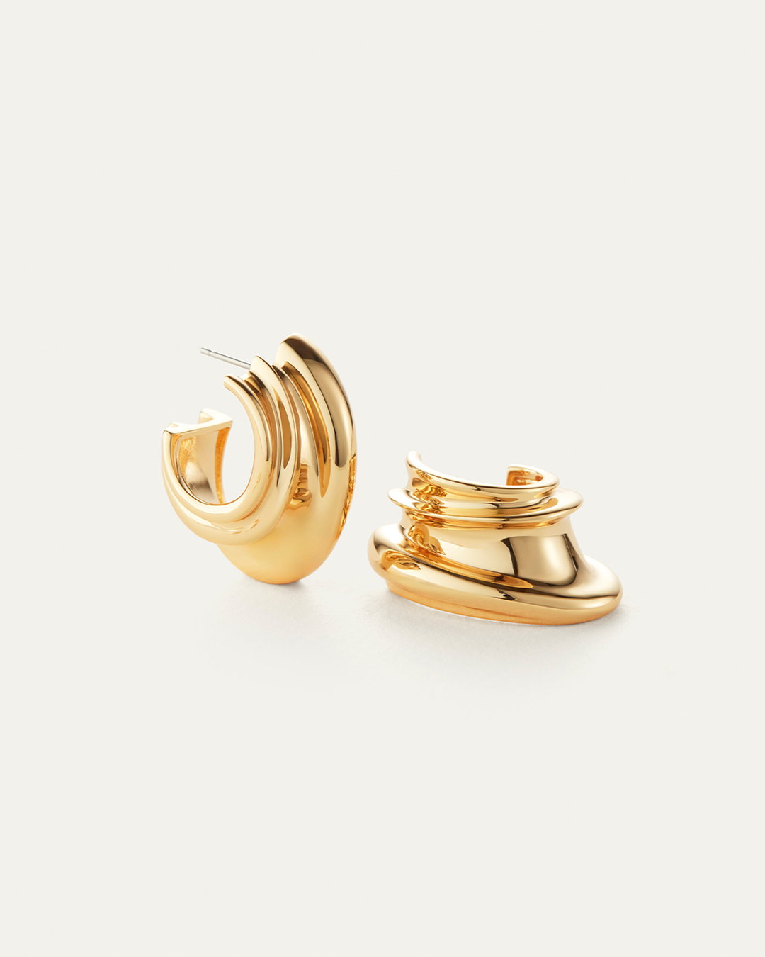 Jenny Bird Leona Hoop Earrings in Gold available at Barbara Katz