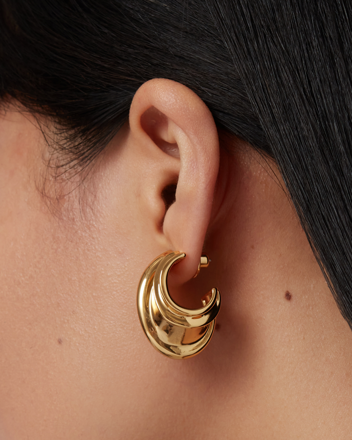 Jenny Bird Leona Hoop Earrings in Gold available at Barbara Katz