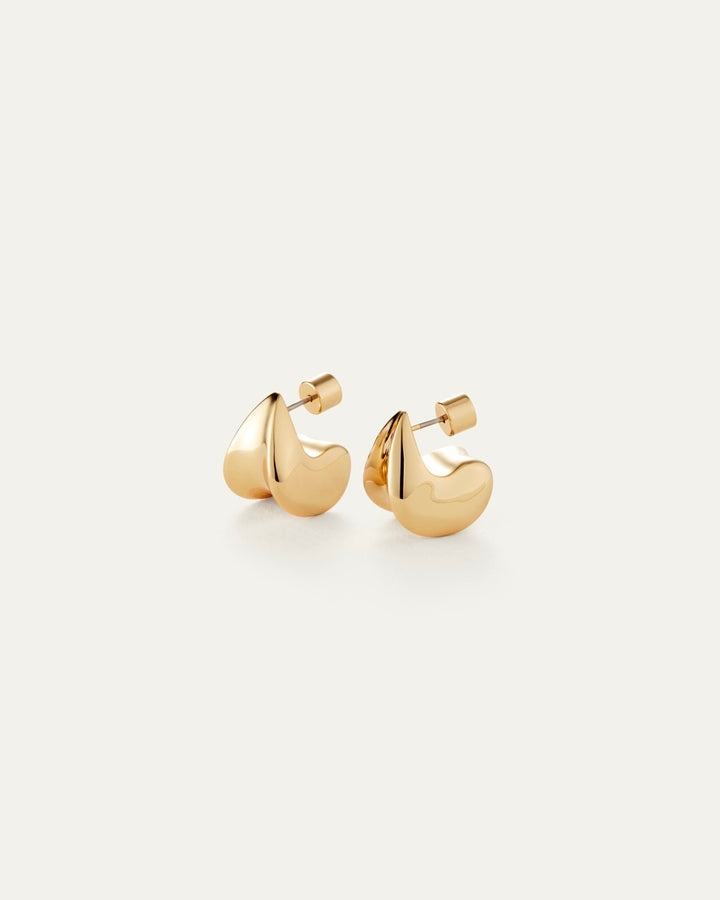 Jenny Bird Small Paige Puff Earrings in Gold available at Barbara Katz