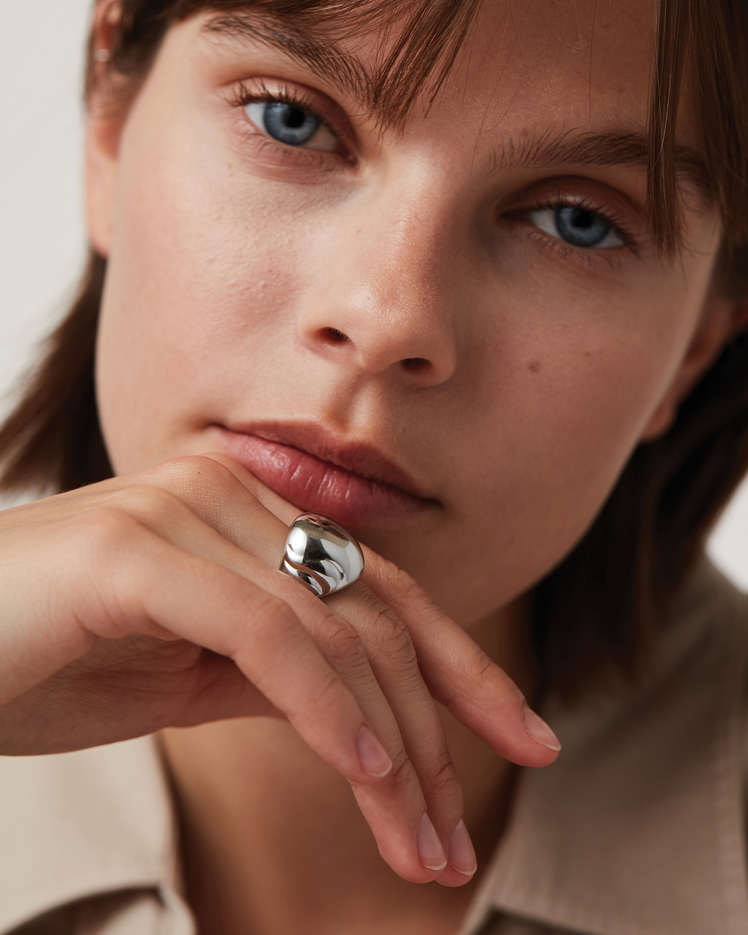 Jenny Bird Nelle Ring 7" in Platinum available at Barbara Katz