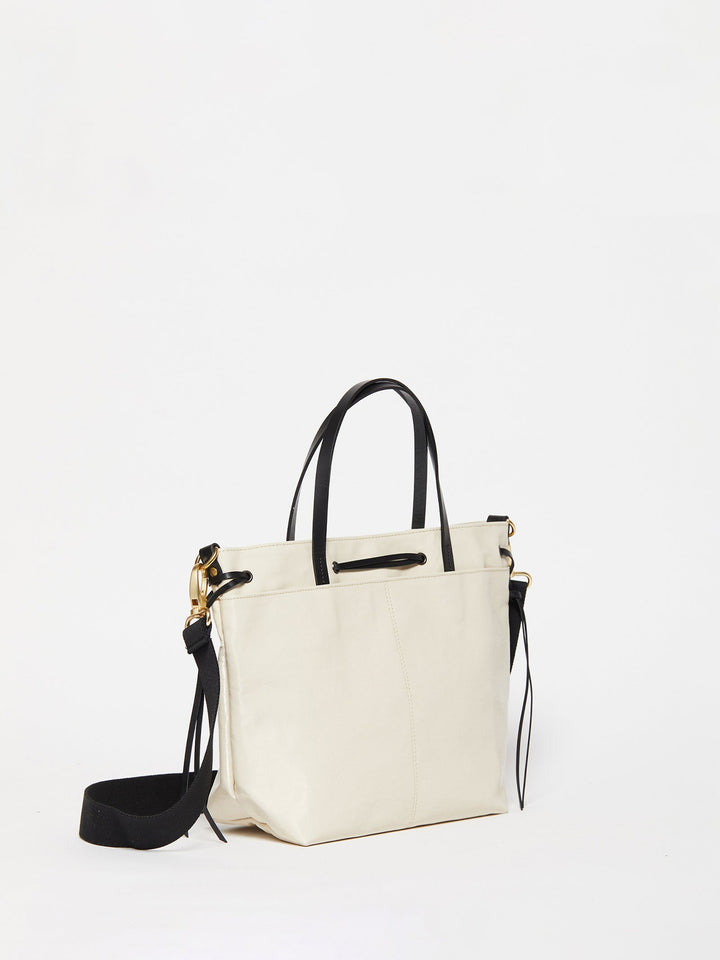 Jack Gomme Emy Linen Tote Bag in Crema available at Barbara Katz
