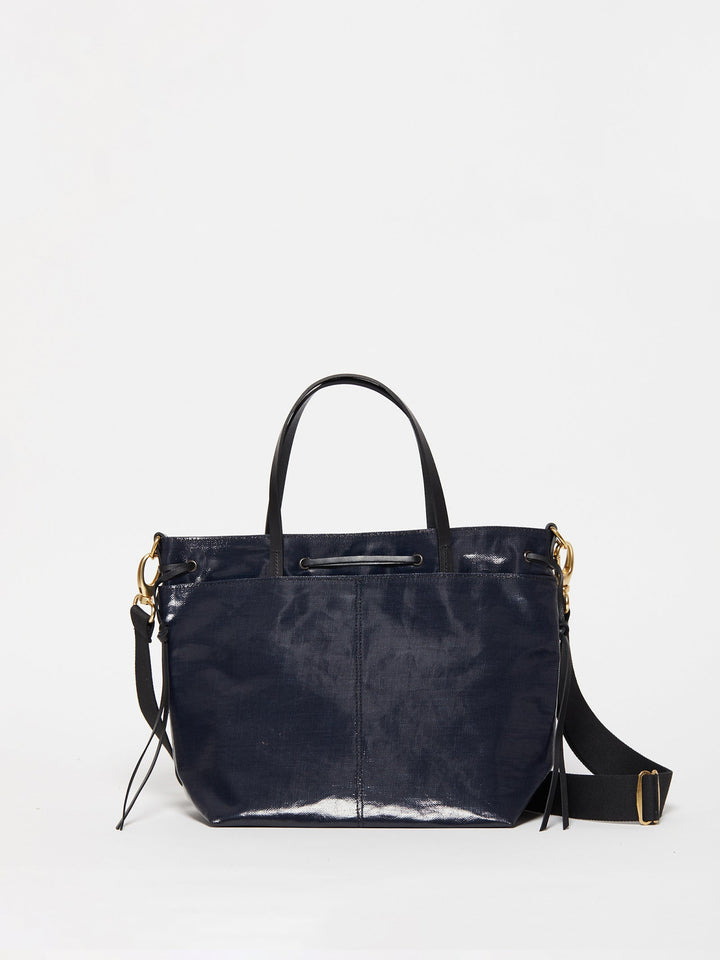 Jack Gomme Emy Linen Tote Bag in Deep available at Barbara Katz