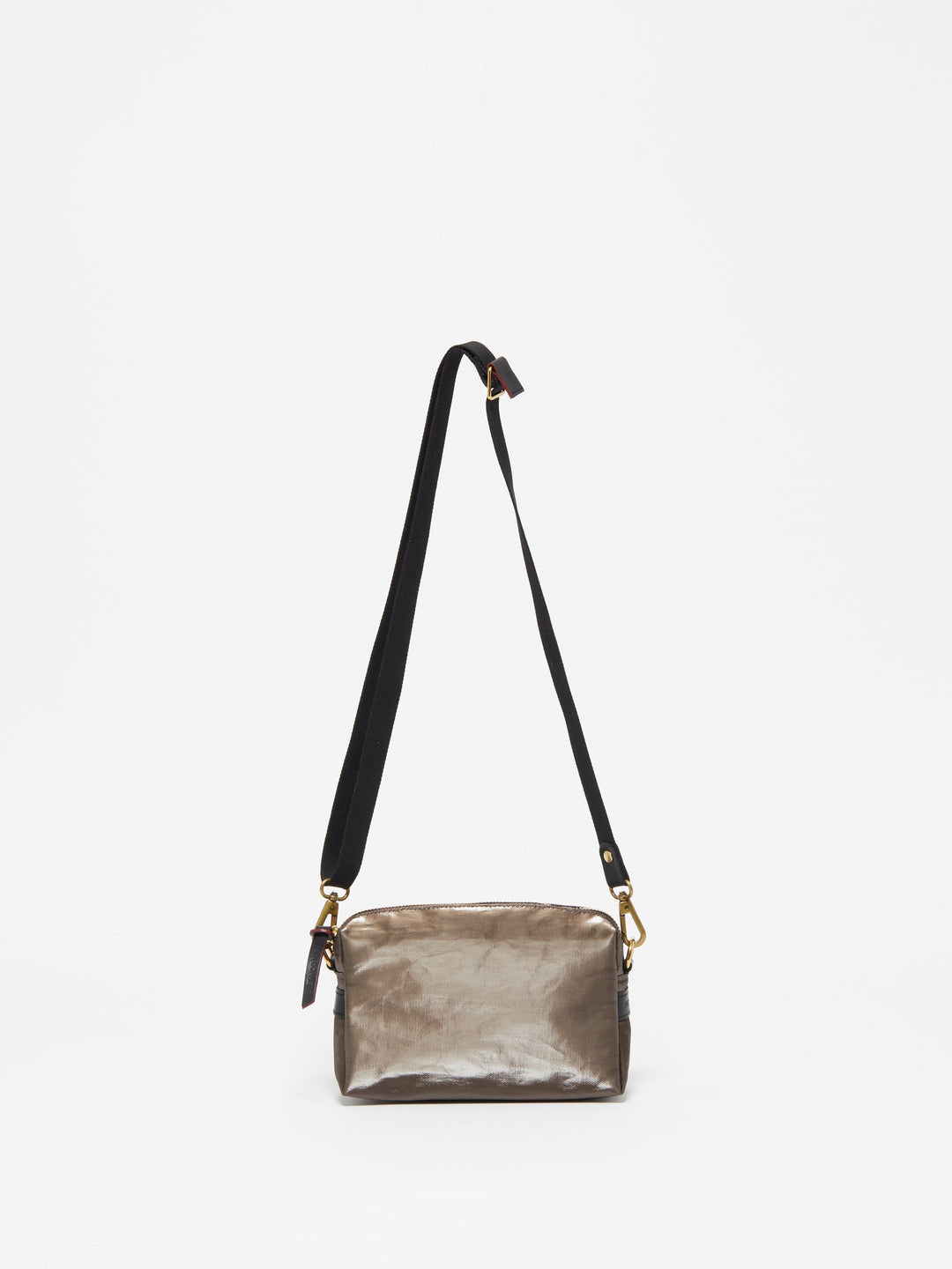 Jack Gomme Mini Lin Crossbody Bag in Chestnut available at Barbara Katz