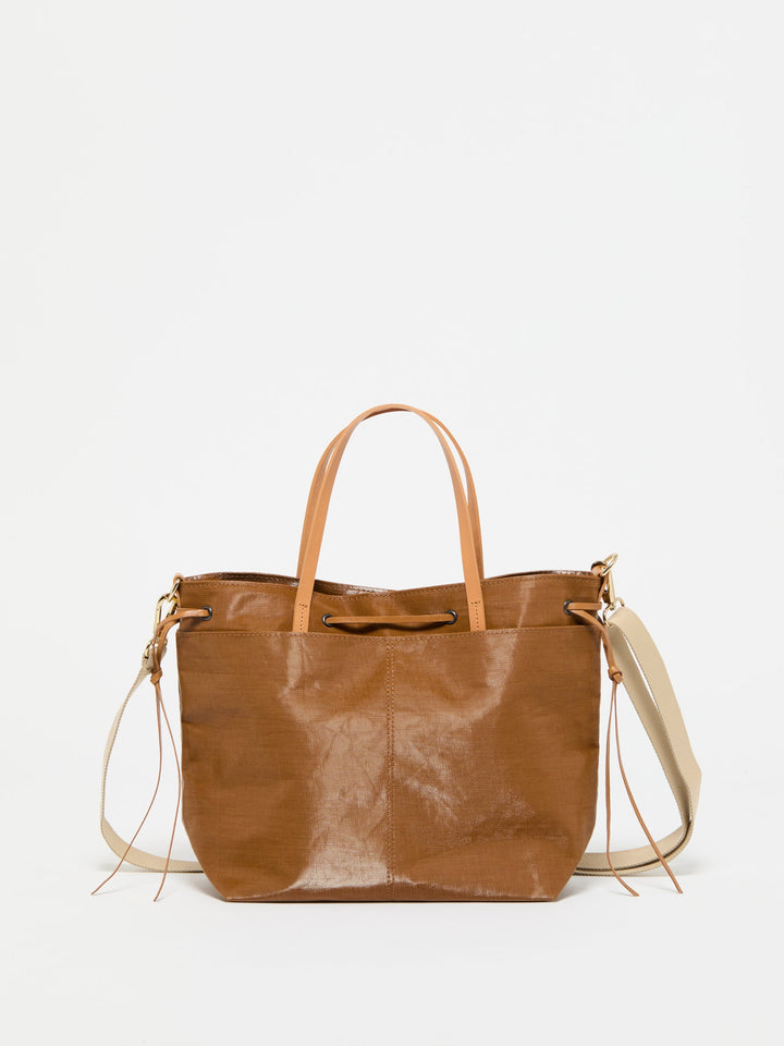 Jack Gomme Emy Linen Tote Bag in Havana available at Barbara Katz