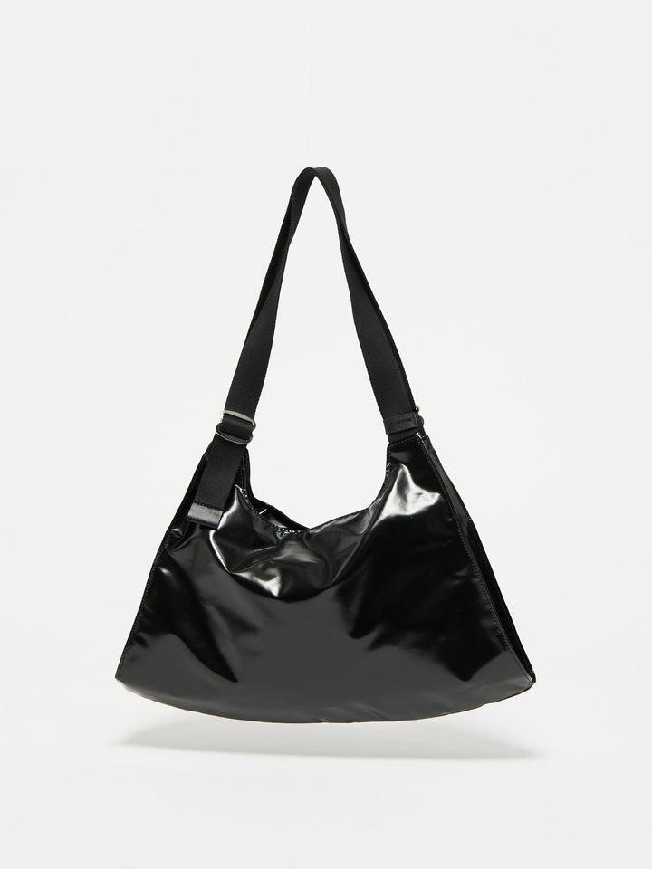 Jack Gomme Lebag Light Handbag in Shiny Noir available at Barbara Katz