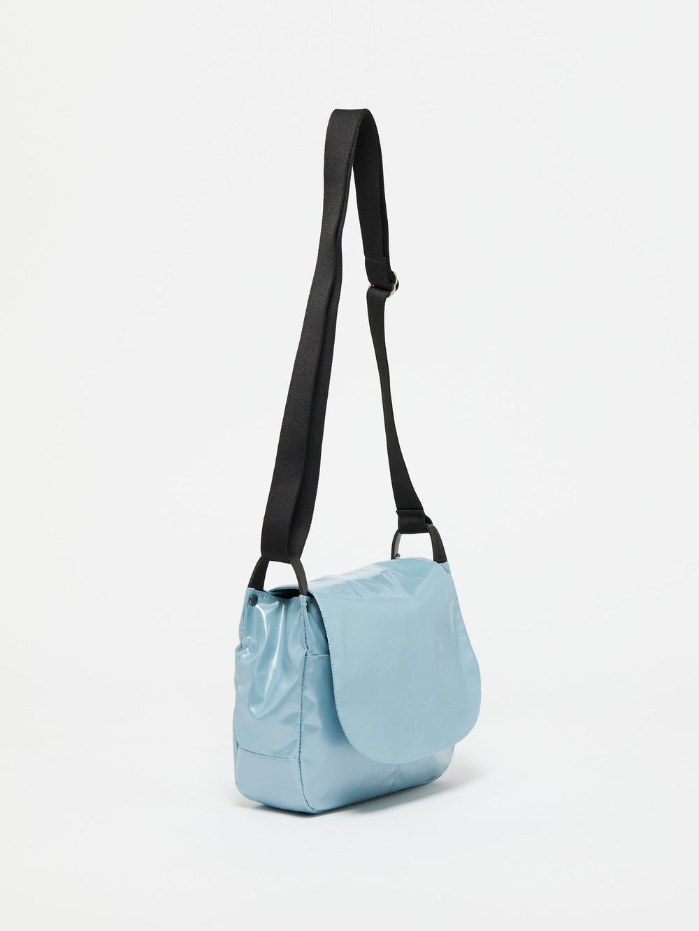 Jack Gomme Nico Light Shoulder Bag in Shiny Ciel available at Barbara Katz