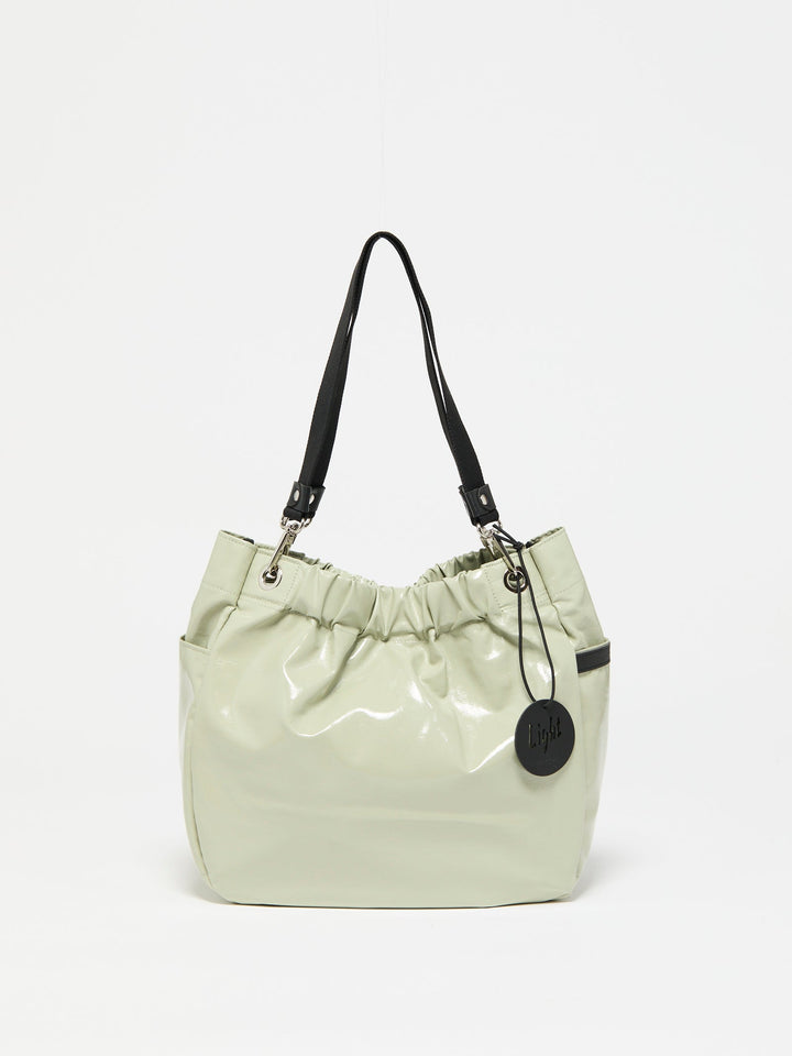 Jack Gomme Cara Light Aqua Tote Bag in Argile available at Barbara Katz