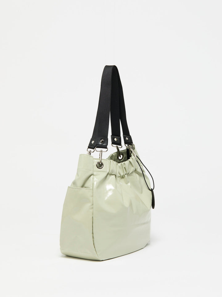 Jack Gomme Cara Light Aqua Tote Bag in Argile available at Barbara Katz
