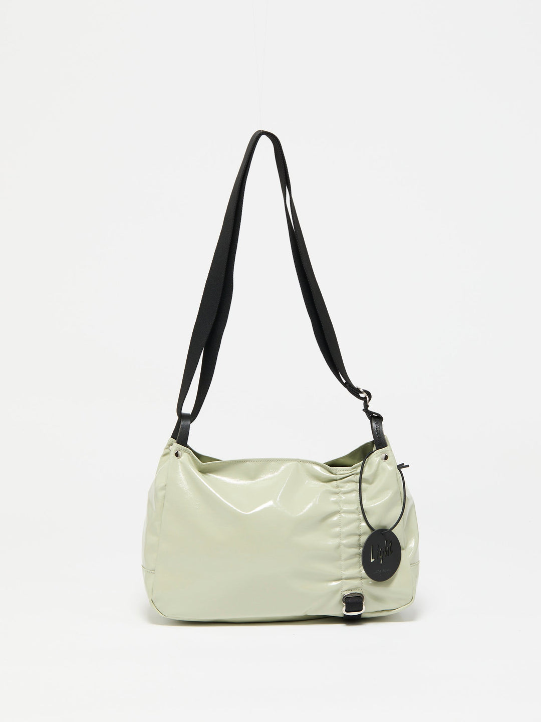Jack Gomme Pio Light Aqua Shoulder Bag in Argile available at Barbara Katz