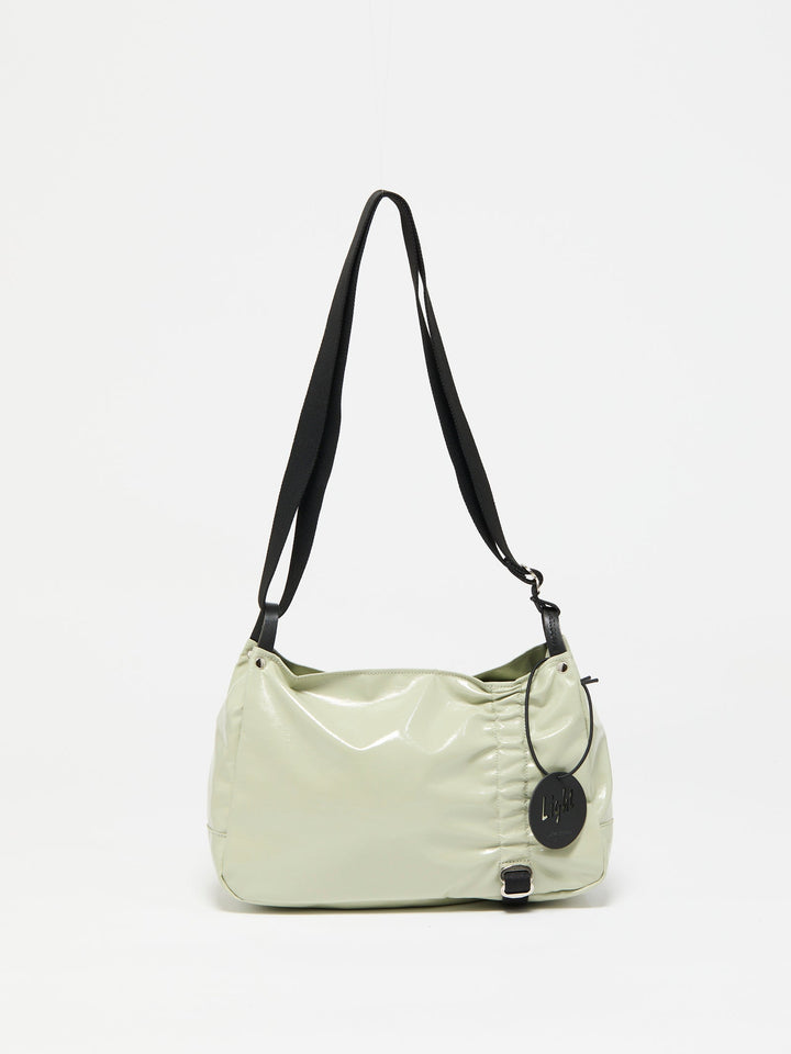 Jack Gomme Pio Light Aqua Shoulder Bag in Argile available at Barbara Katz