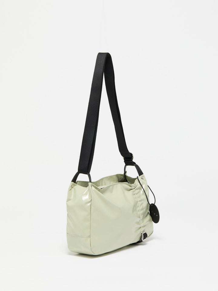 Jack Gomme Pio Light Aqua Shoulder Bag in Argile available at Barbara Katz
