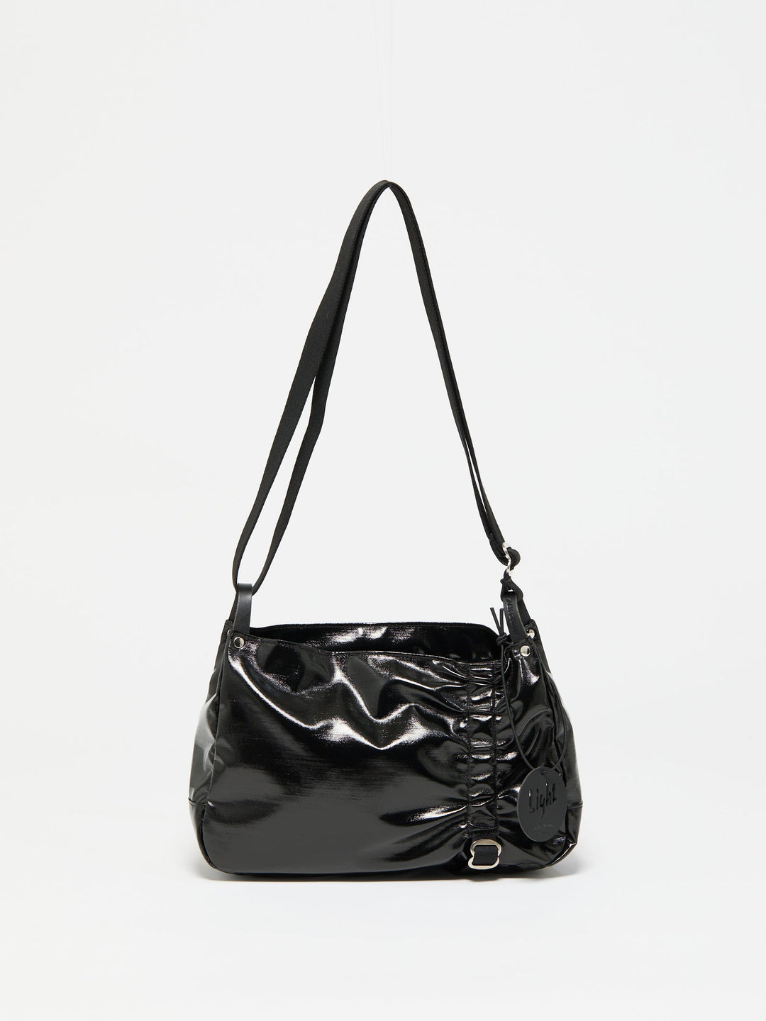 Jack Gomme Pio Light Aqua Shoulder Bag in Noir available at Barbara Katz