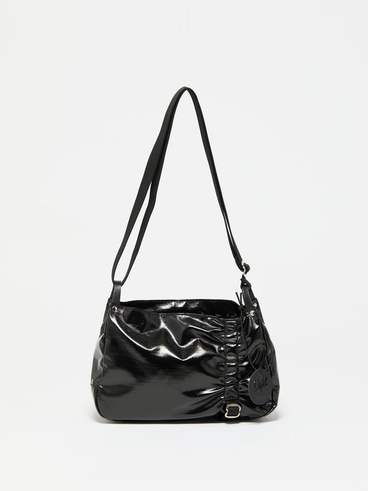 Jack Gomme Pio Light Aqua Shoulder Bag in Noir available at Barbara Katz