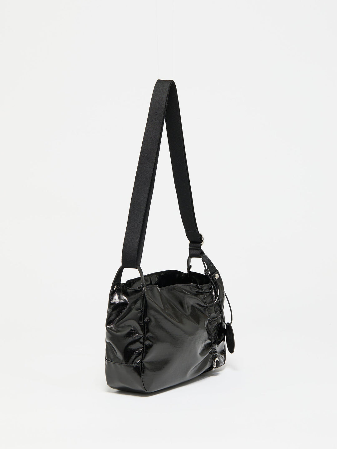 Jack Gomme Pio Light Aqua Shoulder Bag in Noir available at Barbara Katz