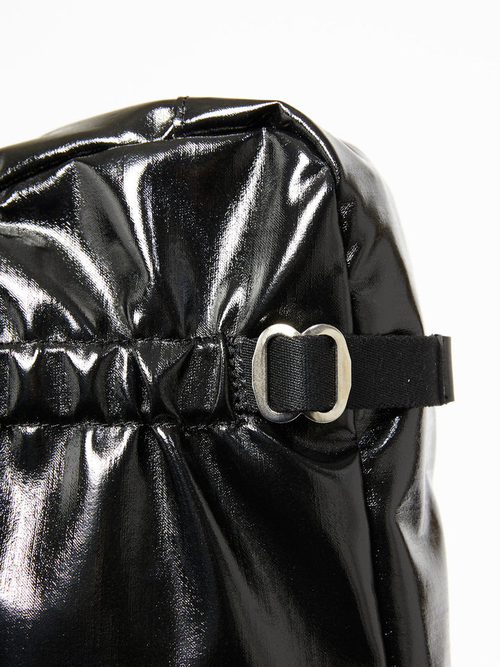 Jack Gomme Pio Light Aqua Shoulder Bag in Noir available at Barbara Katz