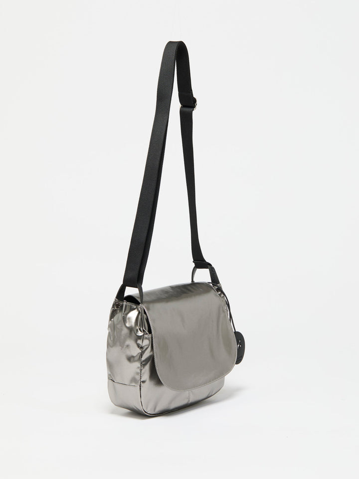 Jack Gomme Nico Light Shoulder Bag in Metal available at Barbara Katz