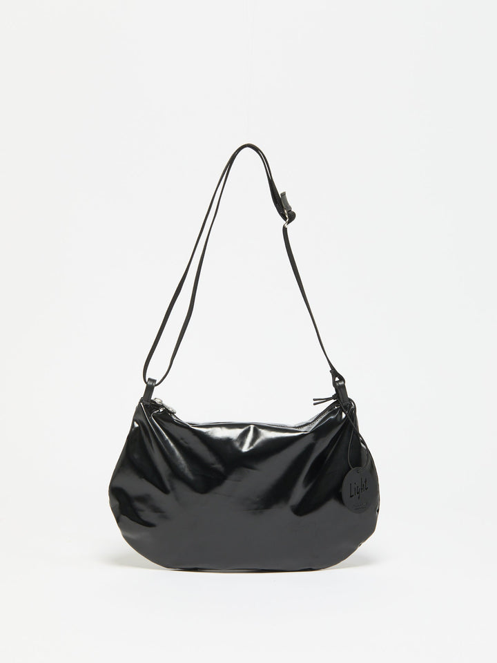 Jack Gomme Filo Light Original Shoulder Bag in Shiny Noir available at Barbara Katz