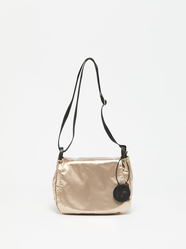 Jack Gomme Nico Light Shoulder Bag in Shiny Nacre available at Barbara Katz