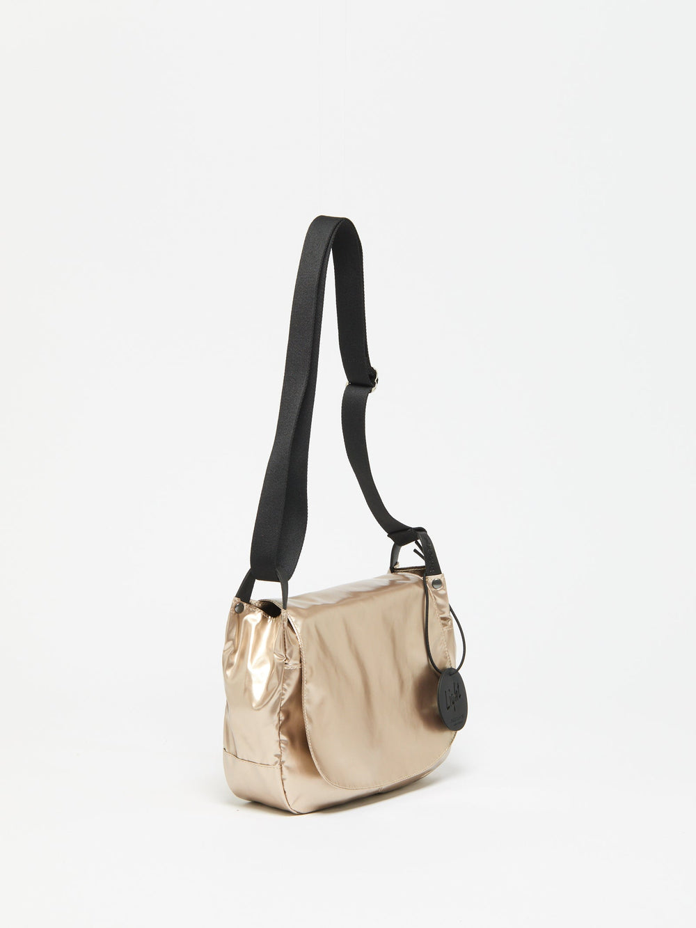 Jack Gomme Nico Light Shoulder Bag in Shiny Nacre available at Barbara Katz