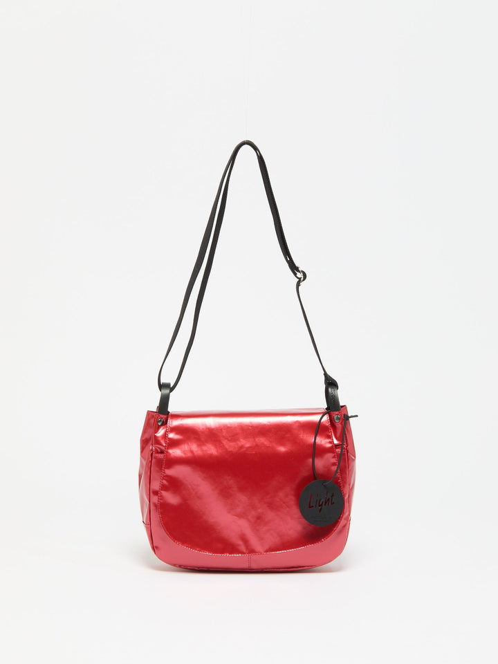 Jack Gomme Nico Light Shoulder Bag in Shiny Poppy available at Barbara Katz