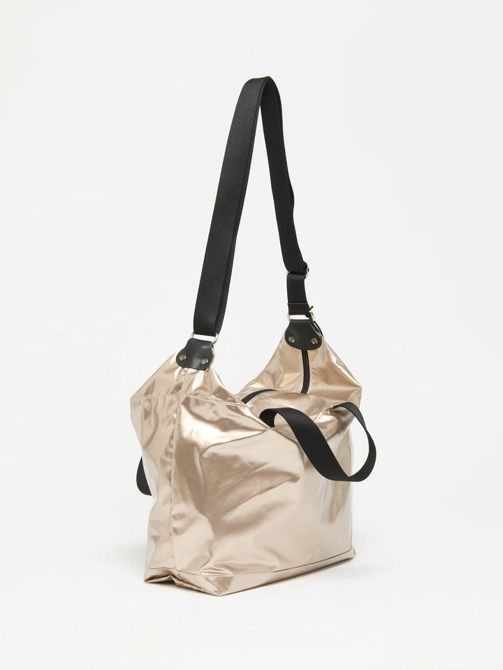 Jack Gomme Orta Shoulder Crossbody Bag in Shiny Nacre available at Barbara Katz