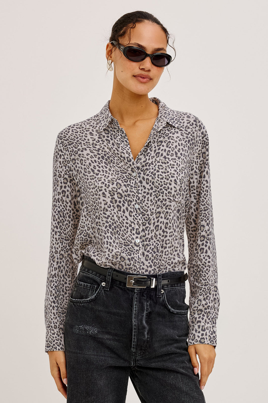 Rails Josephine Shirt in Ecru Cheetah available at Barbara Katz