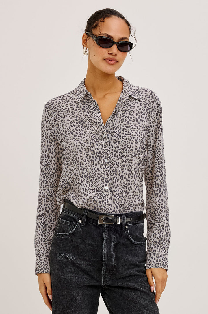 Rails Josephine Shirt in Ecru Cheetah available at Barbara Katz