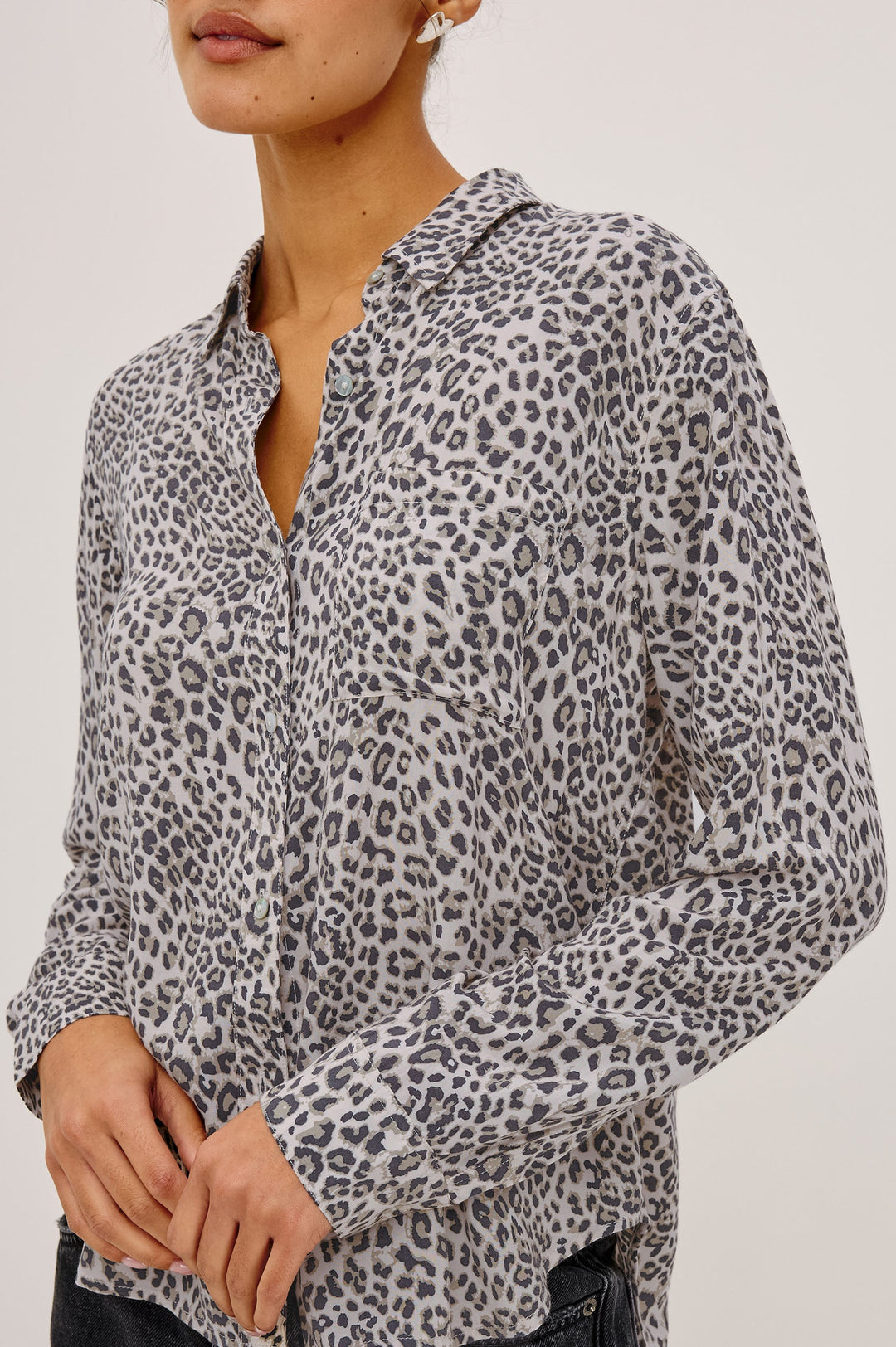 Rails Josephine Shirt in Ecru Cheetah available at Barbara Katz