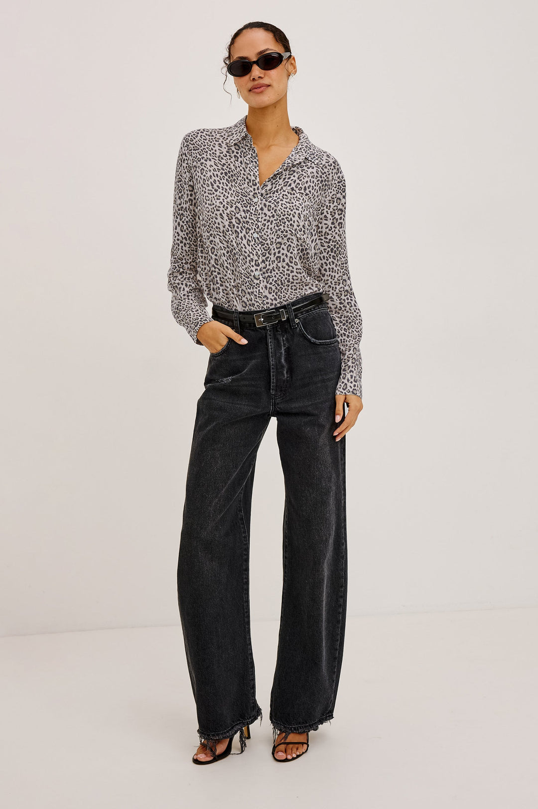 Rails Josephine Shirt in Ecru Cheetah available at Barbara Katz