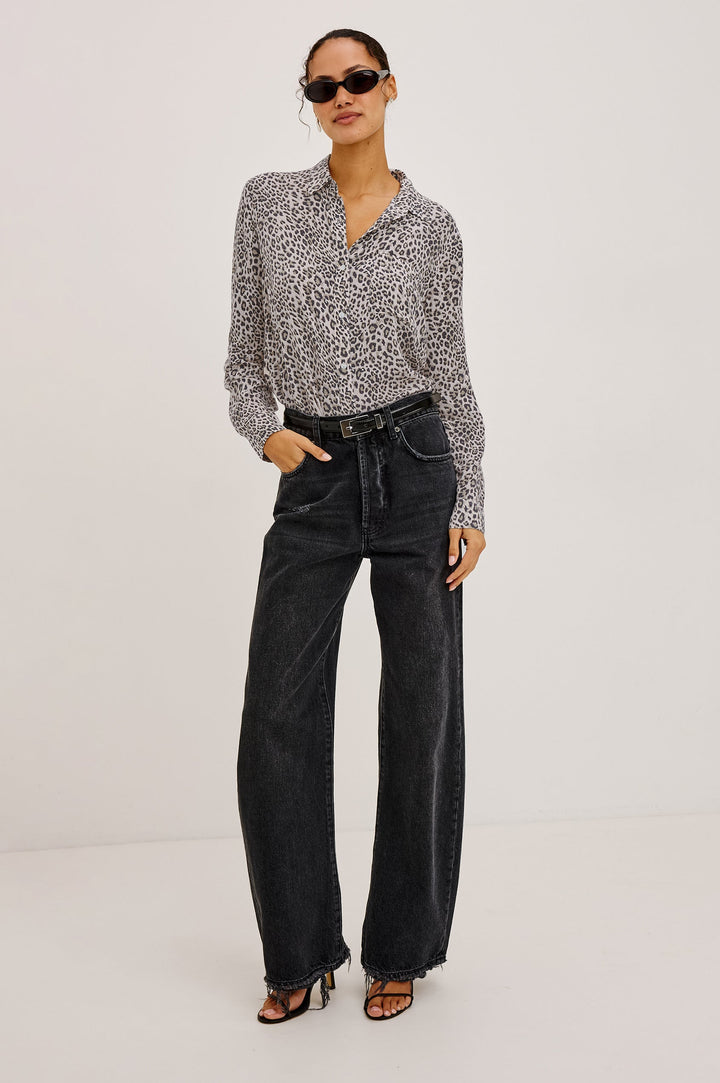 Rails Josephine Shirt in Ecru Cheetah available at Barbara Katz
