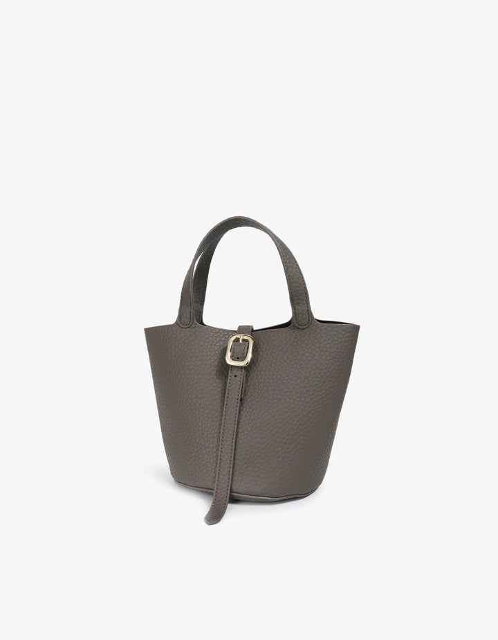 Remi/Reid Joya Mini Bucket Bag in Dark Grey available at Barbara Katz