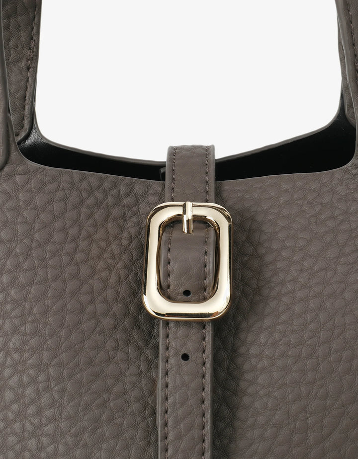 Remi/Reid Joya Mini Bucket Bag in Dark Grey available at Barbara Katz