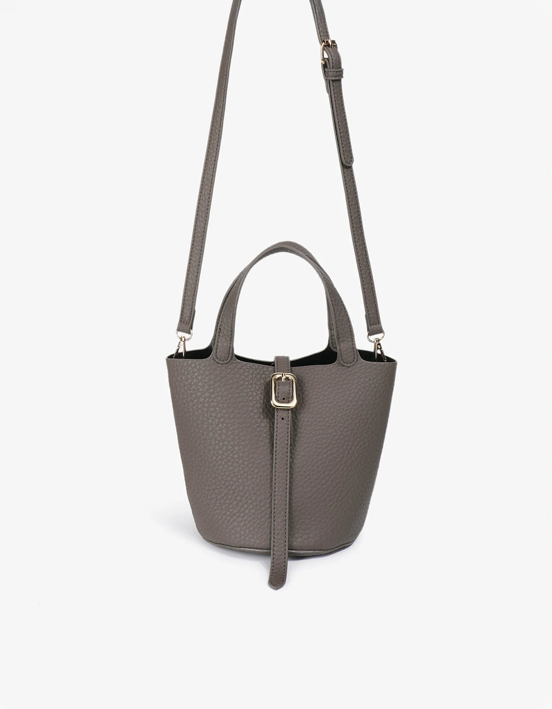 Remi/Reid Joya Mini Bucket Bag in Dark Grey available at Barbara Katz