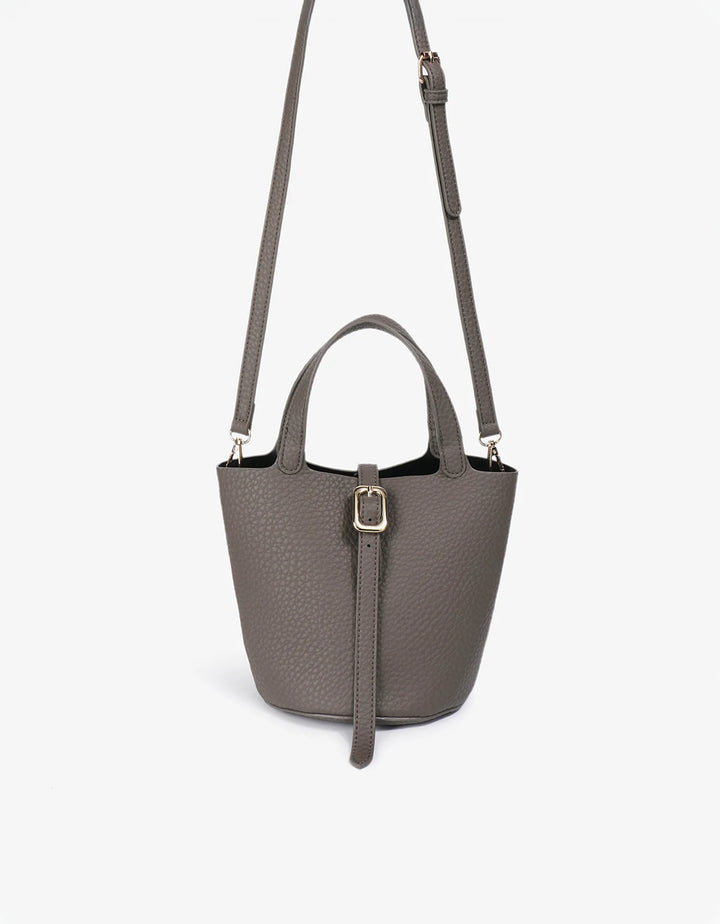 Remi/Reid Joya Mini Bucket Bag in Dark Grey available at Barbara Katz