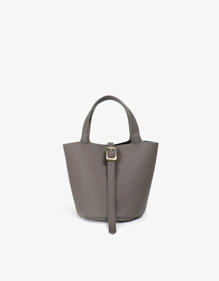 Remi/Reid Joya Mini Bucket Bag in Dark Grey available at Barbara Katz