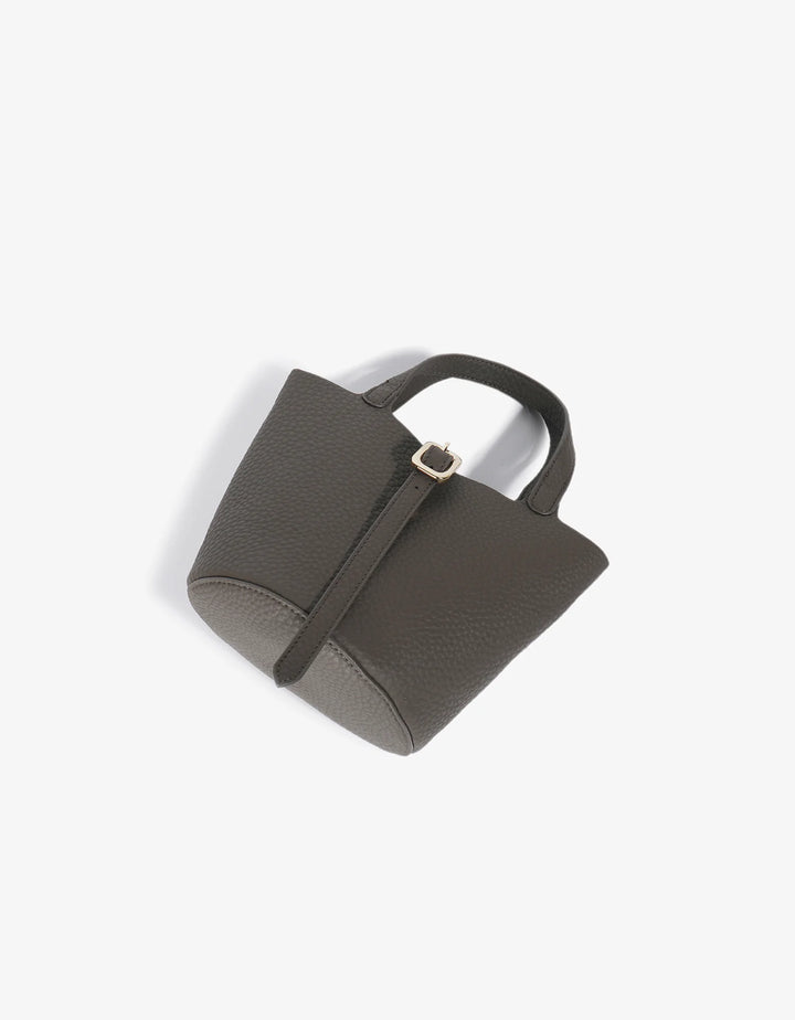 Remi/Reid Joya Mini Bucket Bag in Dark Grey available at Barbara Katz