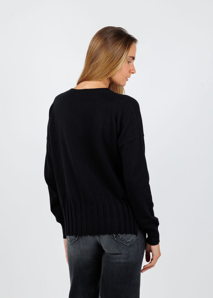 J Society Pleated Sweater in Black available at Barbara Katz