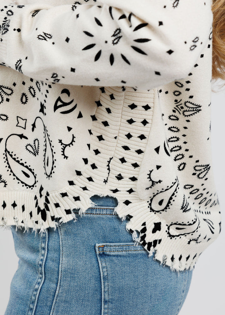 J Society Bandana Hoodie in Oat available at Barbara Katz