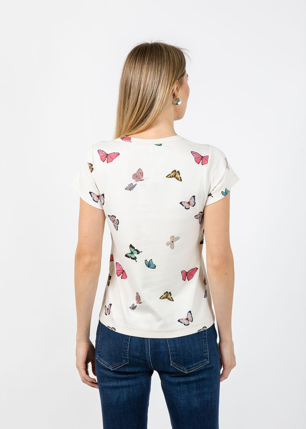 J Society Butterfly Tee in Cream available at Barbara Katz