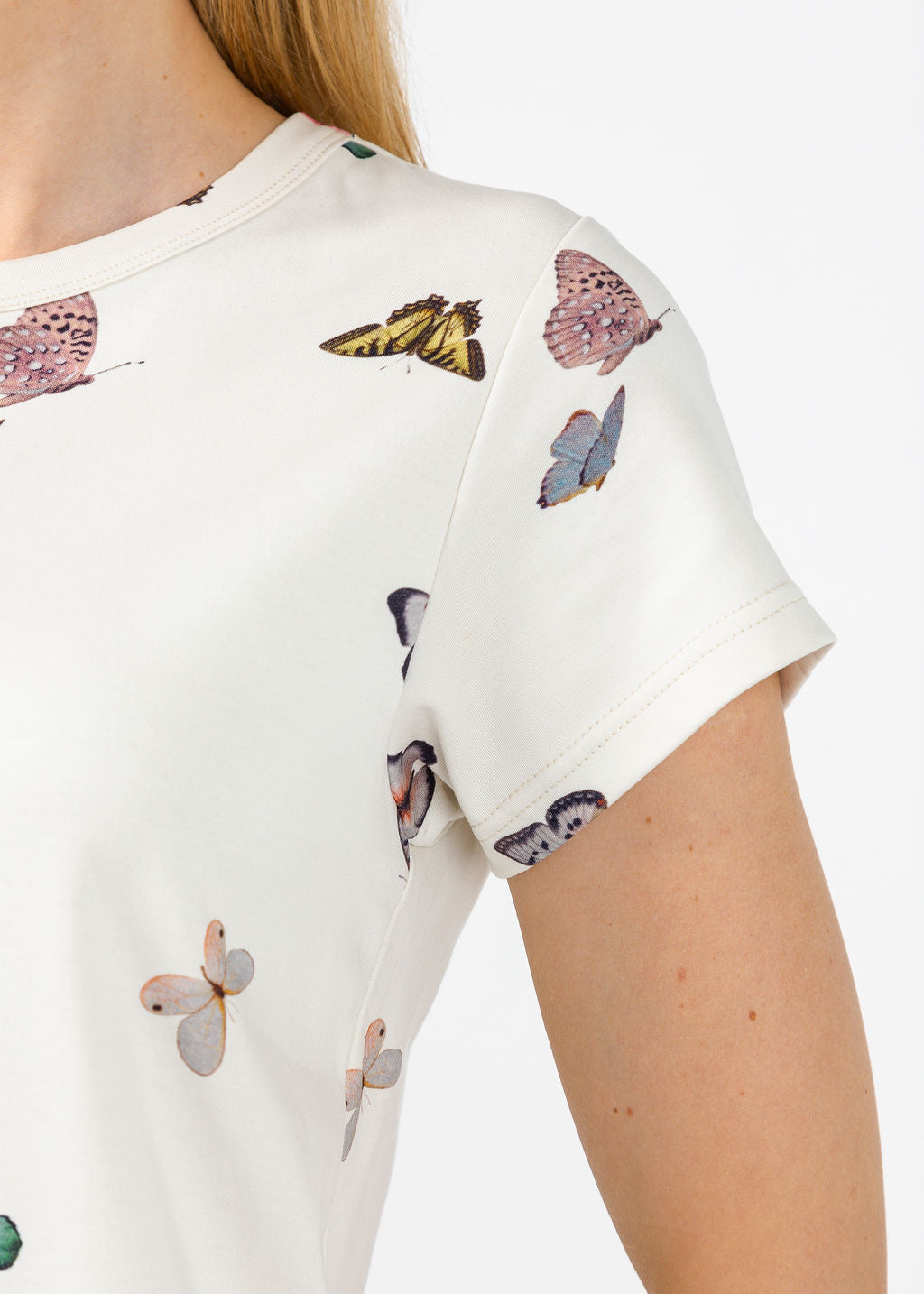 J Society Butterfly Tee in Cream available at Barbara Katz