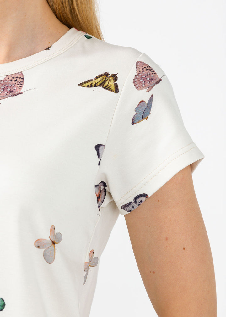 J Society Butterfly Tee in Cream available at Barbara Katz