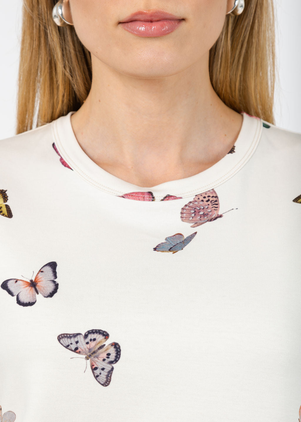 J Society Butterfly Tee in Cream available at Barbara Katz