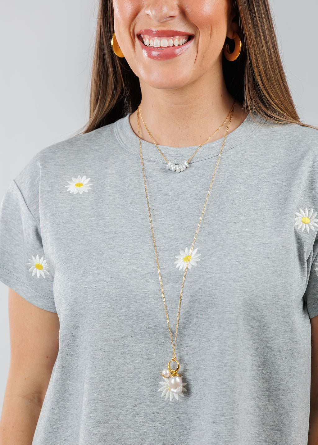 J Society Daisy Tee in Heather available at Barbara Katz