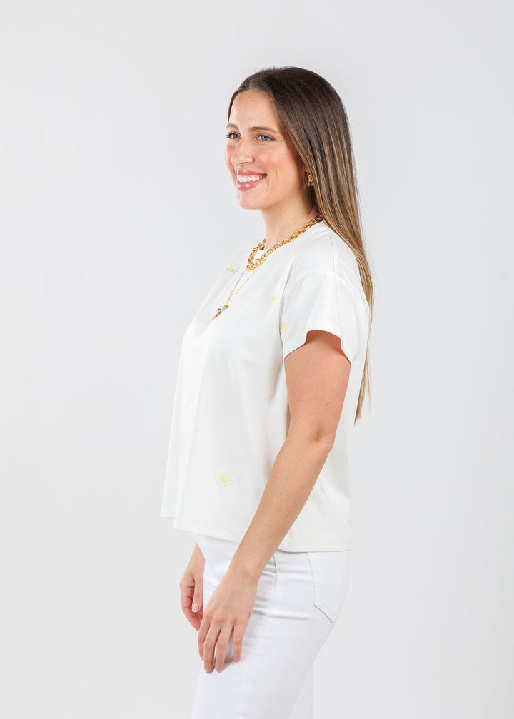 J Society Daisy Tee in White available at Barbara Katz