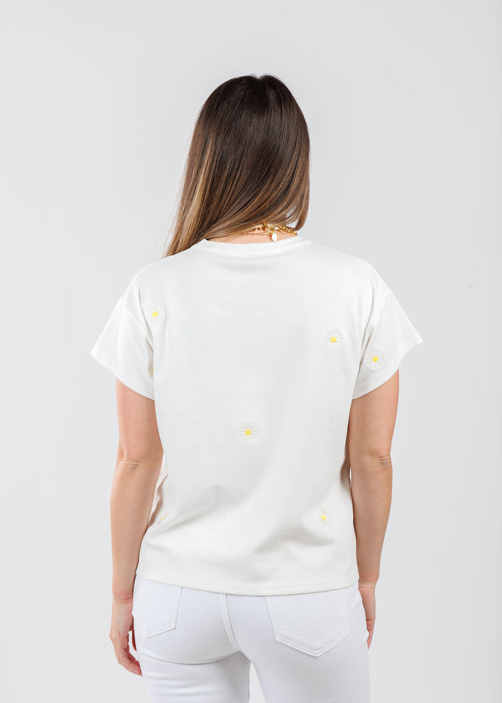 J Society Daisy Tee in White available at Barbara Katz