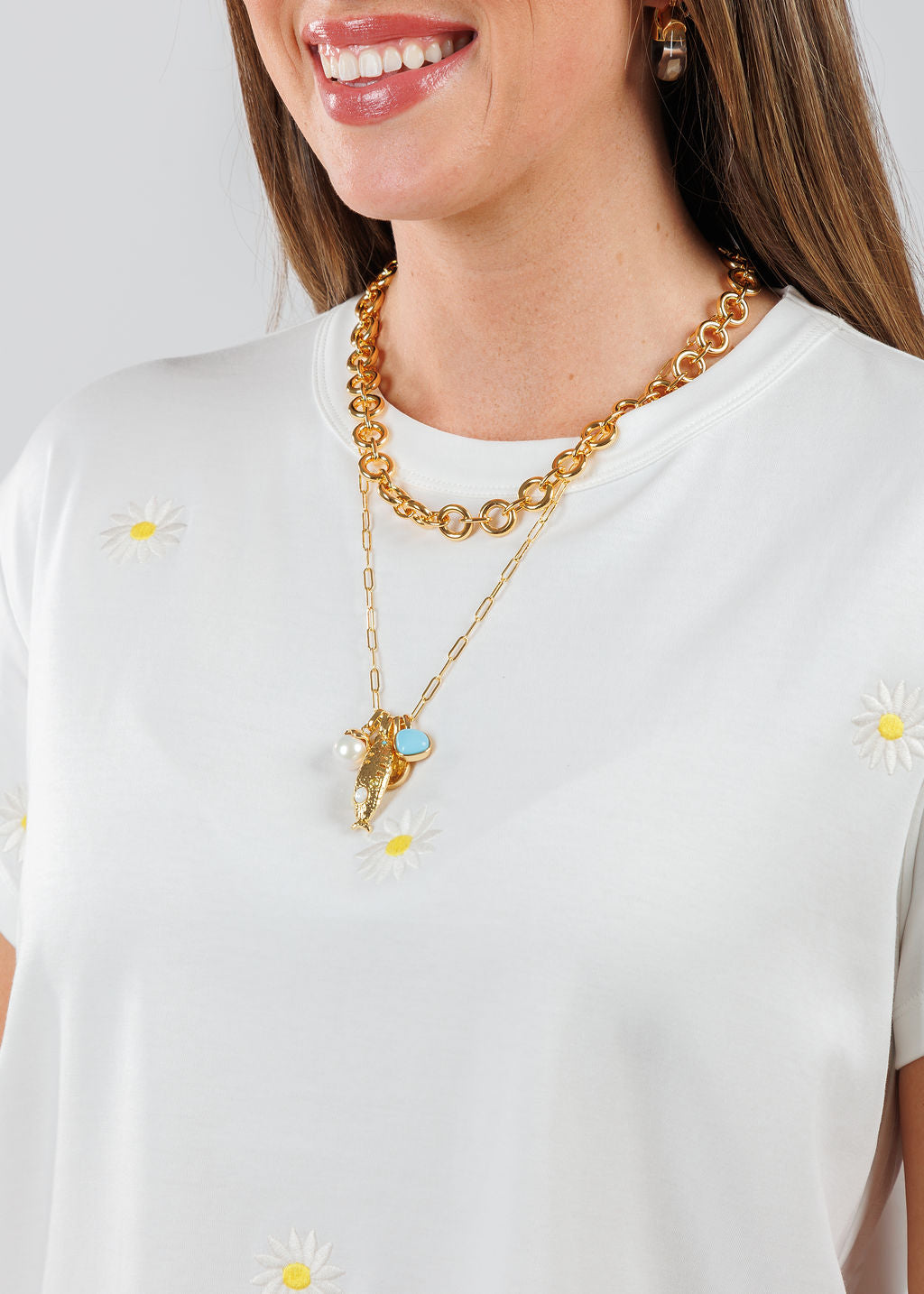 J Society Daisy Tee in White available at Barbara Katz