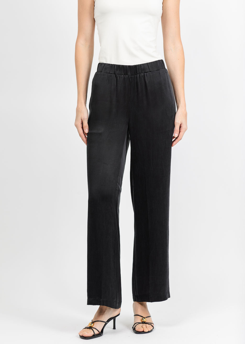 J Society Easy Wide Leg Pant in Black available at Barbara Katz