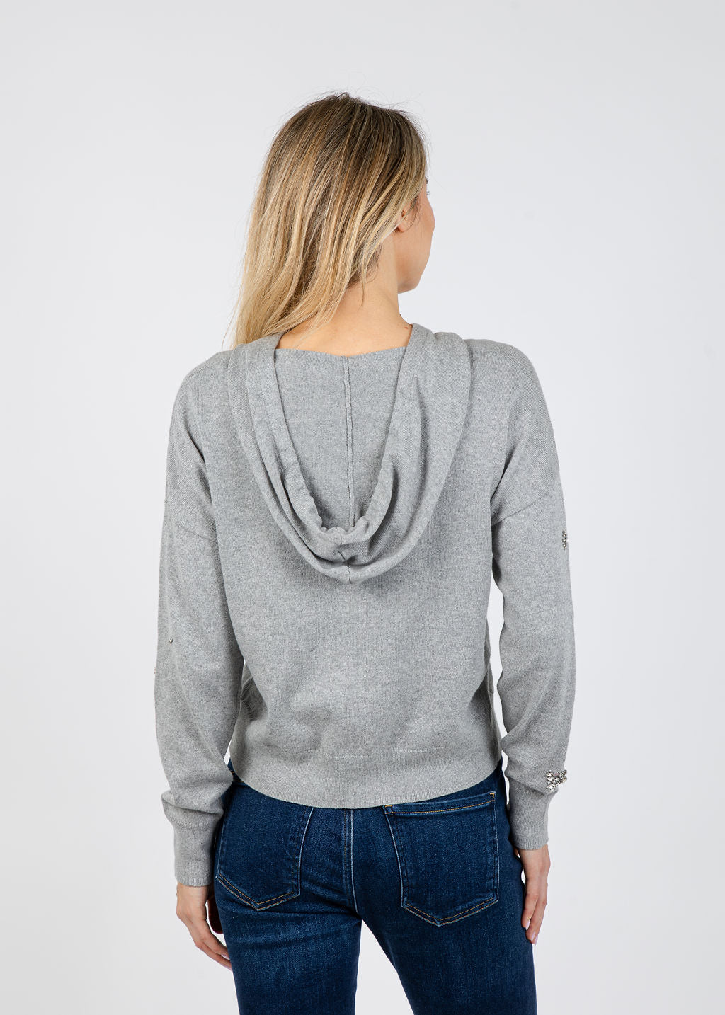 J Society Ember Brooch Hoodie in Heather available at Barbara Katz