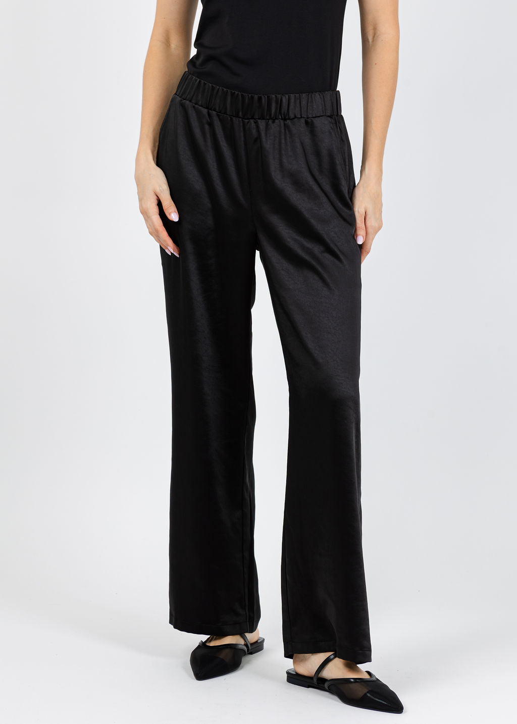 J Society Melody Easy Full Pants in Black available at Barbara Katz