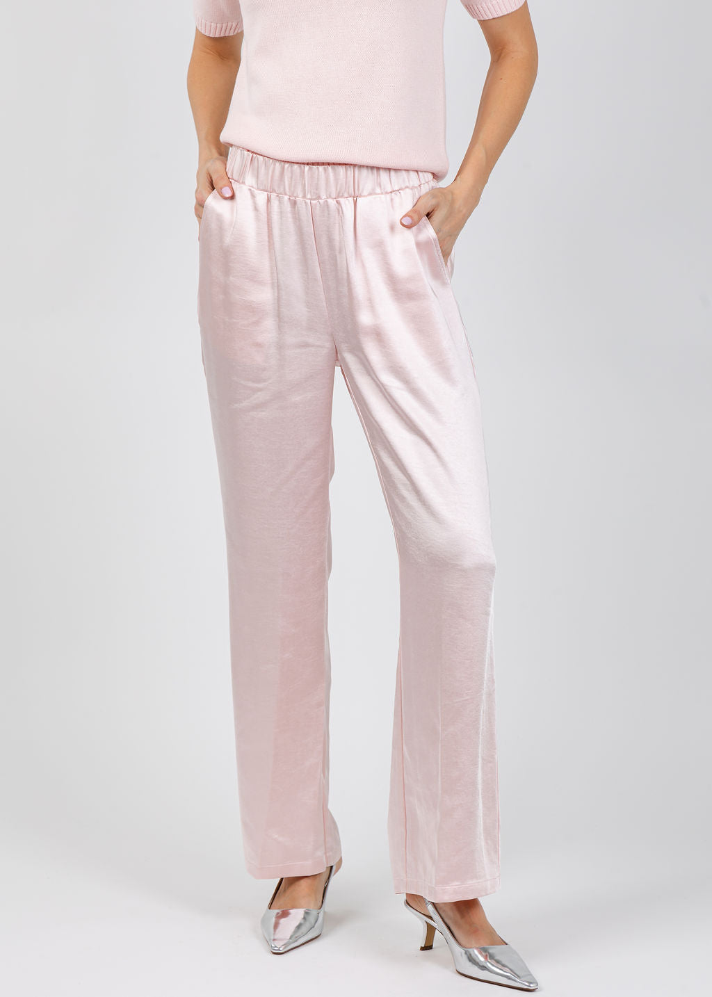 J Society Melody Easy Full Pants in Blush available at Barbara Katz